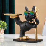 1 x RAW Customer Returns Asslye French Bulldog Figure, French Bulldog Key Bowl Key Storage Modern Sculpture Decoration for Hallway Living Room - RRP €40.33