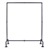 1 x RAW Customer Returns OROPY Industrial Floor Coat Rack in Tube, Self-supporting and Resistant, Removable, with 4 Stable Feet for the Display and Storage of Clothes, Black - RRP €44.36