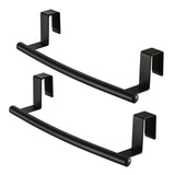 1 x RAW Customer Returns KES Hanging Tea Towel Holder Kitchen Towel Holder Kitchen Cabinet Door Metal Towel Holder Kitchen Black Matt Door Towel Holder 2 Pieces, KTH500S26-BK-P2 - RRP €21.18