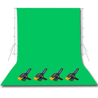 1 x RAW Customer Returns EMART 3 x 3.6M Green Screen, 100 Muslin Green Screen Background Photography, Green Photo Background Fabric with 4 Background Spring Clamps for Photography, Video, Portrait, Photo Shoot - RRP €53.38