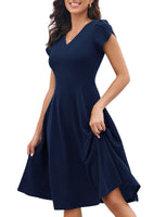 1 x RAW Customer Returns Gardenwed Evening Dresses Elegant for Wedding Ladies Dresses Elegant with Sleeves Cocktail Dresses Women Autumn Festive Dresses for Women Rockabilly Dresses Women Petticoat Navy M - RRP €45.99