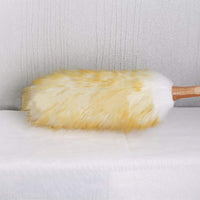 1 x RAW Customer Returns SparY Lambskin Feather Duster, Microfiber Lambskin Feather Duster, 51.5cm Feather Duster with Ergonomic Wooden Handle, for Home and Professional Cleaning, Furniture Cleaning - RRP €14.99