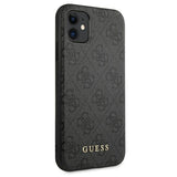 1 x RAW Customer Returns GUESS GUHCN61G4GFGR 4G Metal Gold Logo Case for iPhone 11 Gray - RRP €30.25