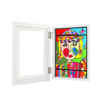 1 x RAW Customer Returns Internovo Wooden White Children s Art Picture Frame - 32 24 2.7cm Picture Frame for Children s Drawings - Front Opening Elastic Bands - A4 Children s Art Frame Hinged with Magnetic Closure - RRP €20.16