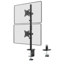 1 x RAW Customer Returns Monitor mount 2 monitors, extra high 80cm pole vertical stack screen mount for 17-32 inch monitors up to 9kg, dual monitor stand with pan-tilt-rotation - RRP €38.3