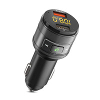 1 x RAW Customer Returns ZeaLife Bluetooth FM Transmitter, Car Bluetooth Radio Adapter with 2 USB Ports and Hands-Free Car Kit, QC3.0 Wireless Car Mobile Phone Adapter Music, Supports 64G USB Stick - RRP €15.06