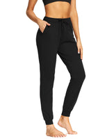 1 x RAW Customer Returns SAFORT 86cm inseam length women s jogging pants made of 100 cotton, leisure sweatpants, gym training pants with 3 pockets, high waist jogger running pants, black, S - RRP €27.99