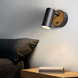 1 x RAW Customer Returns ouglres Black Wall Lamp with Switch, 2 Pack Wooden Wall Light Retro Wall Spot Made of Aluminum Lampshade Rotatable, Indoor Wall Light Compact Bed Bedroom Living Room, GU10 - RRP €58.99