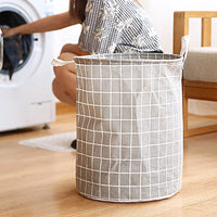 14 x Brand New Foldable Dirty Clothes Basket 43L, Dirty Clothes Bucket 35 x 35 x 44 cm, with Handles for Greater Comfort, Perfect for Clothes and Toys, Gray and White Dirty Clothes Basket - RRP €166.46