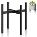 1 x RAW Customer Returns Lighterday flower stand black plant stand adjustable, metal plant shelf flower stool for outdoors and indoors, plant stool plant shelf for balcony, garden etc. - RRP €20.99