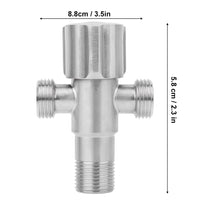 1 x RAW Customer Returns G1 2 stainless steel angle valve, one in two double buckle angle valve water shut-off valve toilet bidet spray valve bathroom kitchen faucet angle valve - RRP €12.5