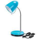 1 x RAW Customer Returns Aigostar Vintage Blue Desk Lamp, LED Table Lamp Compatible with E27 Model Bulbs, Bulb Not Included, Max.11W, With Adjustable Metal Arm, Suitable for Reading, Working - RRP €23.99