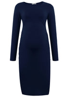 1 x RAW Customer Returns Smallshow Women s Long Sleeve Maternity Dresses Maternity Dresses, Navy, L - RRP €25.66