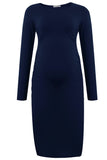 1 x RAW Customer Returns Smallshow Women s Long Sleeve Maternity Dresses Maternity Dresses, Navy, L - RRP €25.66