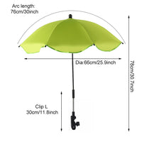 1 x RAW Customer Returns Baby Stroller Umbrella Clamp Umbrella Manual Open Stroller Parasol Sun Shade for Stroller Beach Chairs Green  - RRP €13.3