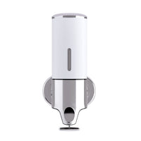 4 x Brand New HOUSEHOLD WORLD soap dispenser, wall-mounted soap dispenser, manual soap dispenser with stainless steel lever, shampoo, shower gel, hand soap dispenser for bathroom, sink and toilet, white, 500 ml. - RRP €66.88