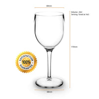 1 x RAW Customer Returns RBDRINKS RB White Wine Glasses Premium Plastic Unbreakable Reusable 20cl, 6 pieces - RRP €25.99