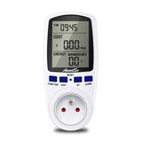 1 x RAW Customer Returns Awootsv Dual Tariff Meter, Power Consumption, Wattmeter, Electricity Meter, Socket for Energy Saving, kwh, Overload Protection - RRP €26.4