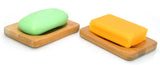 1 x Brand New Handmade Natural Bamboo Soap Dish - For a sponge, brush or soap, Bamboo, Set of 2 - RRP €19.2