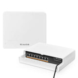 1 x RAW Customer Returns MokerLink 8 Port Gigabit PoE Switch for Outdoor Use, 8 PoE Ports 1000Mbps, 802.3af at 120W, Weatherproof Fanless Unmanaged Plug and Play Switch - RRP €65.53