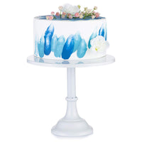 1 x RAW Customer Returns NUPTIO 30cm White Cake Stand, Simple Style Metal Round Wedding Event Birthday Party Dessert Cupcake Pedestal Display Plate, Cupcake Stand Cake Stand for Christmas Decoration - RRP €31.98