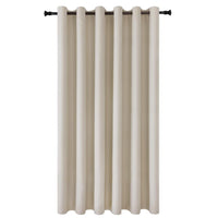 1 x RAW Customer Returns DWCN Room Divider Curtain Opaque Beige Room Divider Eyelet Curtain 1 Piece Blackout Curtain for Living Room, Bedroom, Patio Door, Office, 213 x 254 cm H x W  - RRP €45.37