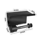 1 x Brand New Kitchen roll holder without drilling paper roll holder kitchen paper holder - damping effect kitchen roll wall mounting, cupboard bathroom holder roll holder self-adhesive or screwable black  - RRP €20.4