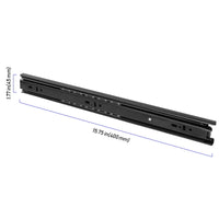 1 x RAW Customer Returns ZEONHEI set of 4 45mm x 400mm drawer runners, full extension roller extension ball bearing guide 45kg load capacity drawer runners rails with screws - RRP €16.79