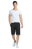 1 x RAW Customer Returns HCSS Shorts Men s Bermuda Shorts Men s Summer Chino Shorts Cotton Elastic with Drawstring Black-XL  - RRP €33.98