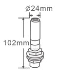 1 x RAW Customer Returns D-TECH Retractable beacon support column with protective cap and cable, Threaded rotating beacon support column with waterproof cap 2 pieces  - RRP €27.99