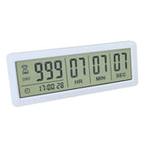 1 x RAW Customer Returns FCXJTU Digital Countdown Days Timer Clock - White Upgraded Large 999 Days Countdown Clock with Holder, Strong Magnetic Back for Retirement, Wedding, Vacation, Birthday, Holidays 999 Day  - RRP €17.99