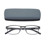 1 x RAW Customer Returns EYEGUARD Men s Rectangular Lightweight Metal Reading Glasses Gray, 2.50  - RRP €18.13