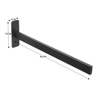 1 x RAW Customer Returns Qiannhee Black Towel Holder without Drilling 40cm Self-Adhesive Towel Holder Stainless Steel SUS304 Wall Mounted Bath Towel Holder Square Towel Holder for Bathroom, Kitchen, etc. - RRP €20.15