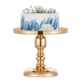 1 x RAW Customer Returns 25cm Metal Mirror Wedding Cake Stand, Pedestal Display Dessert Cupcake Plate for Wedding Birthday Party - RRP €29.45