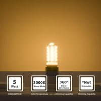 1 x RAW Customer Returns Eco.Luma G9 LED lamps warm white 3000K, 5W replacement for halogen lamp G9 40W 33W, AC 230V G9 mini light bulb, no flickering 420LM, not dimmable, pack of 5 - RRP €9.99