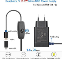 1 x RAW Customer Returns Miuzei Raspberry Pi 4 Aluminum Case, Model B Case with Passive Cooling, 5.1V 3A USB-C Power Supply with ON OFF Switch Metal Case Only for 4B 8GB 4GB 2GB - RRP €15.12