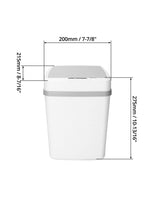 1 x RAW Customer Returns QWORK Automatic Sensor Trash can Touchless Motion Sensor Trash can with Lid Soft Close No Noise Moisture Proof - 12L - White - RRP €26.51