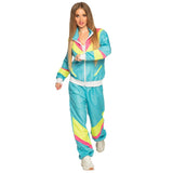 1 x RAW Customer Returns Boland - Costume for adults tracksuit 80s with pockets, jacket and trousers, jogging suit, bachelor party, retro style, sportsman, group costume, adults, theme party, carnival, M - RRP €28.8