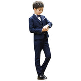 1 x RAW Customer Returns 4 Pieces Children s Suit Groomsman Shirts Gentleman Tuxedo Suit Shirt Blazer Long Pants Bow Tie Set for Wedding Ceremony Birthday Evening Prom Blue 6-7 Years - RRP €83.22