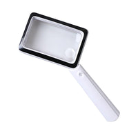 1 x RAW Customer Returns Meichoon Rectangular Magnifier Hand Magnifier USB Rechargeable with 20 LED Lights Touch Adjustable High Resolution Field of View Experiment Observation - RRP €22.99