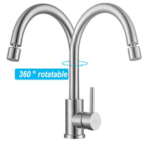 1 x RAW Customer Returns ONECE kitchen faucet with 2 modes shower, kitchen faucet high pressure sink faucet made of stainless steel, 360 rotatable mixer tap for kitchen, matt - RRP €39.99