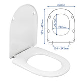 1 x RAW Customer Returns ESTOLI TOILET SEAT DU FORM ROUND FRONT COMPATIBLE TOILET SEAT ADJUSTABLE REMOVABLE HINGE EASY-CLEAN INDESTRUCTIBLE WHITE 43 x 36 x 5 cm - RRP €43.72