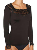 1 x RAW Customer Returns YSABEL MORA - Long-sleeved thermal lace shirt, Pink French Pink , S - RRP €24.0