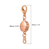 1 x RAW Customer Returns sourcing map 4pcs Magnetic Jewelry Clasps Wafer Magnetic Clasps Closures with Snap Hooks for Bracelets Necklace Jewelry Making Rose Gold  - RRP €9.56