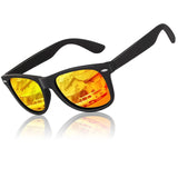 1 x RAW Customer Returns LINVO Polarized Sunglasses for Men Women Driving Protection UV Protection tile Retro 80s Design - RRP €18.98