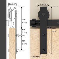 1 x RAW Customer Returns AONAYIOA 8FT 243CM Sliding Barn Door Hardware, Robust and Durable, Suitable Max. Door Width is 60.75CM without door  - RRP €75.6