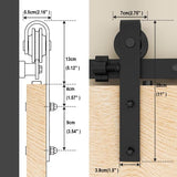 1 x RAW Customer Returns AONAYIOA 8FT 243CM Sliding Barn Door Hardware, Robust and Durable, Suitable Max. Door Width is 60.75CM without door  - RRP €75.6