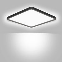 1 x RAW Customer Returns Ouyulong LED ceiling light 24W, LED ceiling bathroom black IP44, LED ceiling hallway light 5000K, 2600LM, 23CM, kitchen, bedroom, balcony, living room ceiling light - RRP €30.99