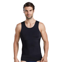 1 x RAW Customer Returns BaronHong Men s Chest Compression Shirt Slimming Shirt Body Shaper Vest Workout Abdominal Tank Tops Vests Black,M  - RRP €23.33