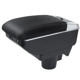 1 x RAW Customer Returns YJYWZH for Astra H armrest center console storage box double layer with cup holder - RRP €60.19